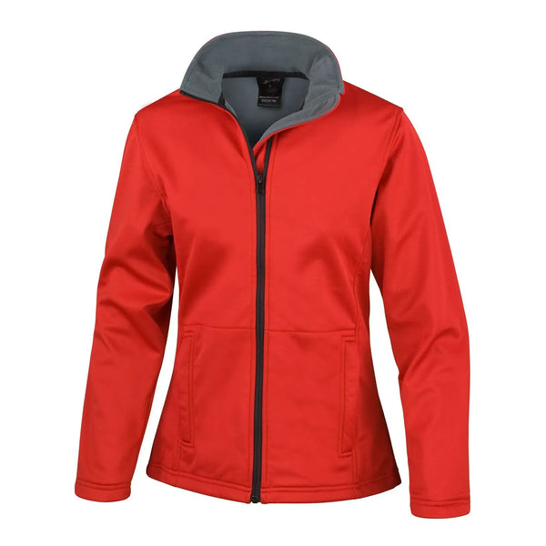 Giacca Womens Softshell rosso / XS - personalizzabile con logo