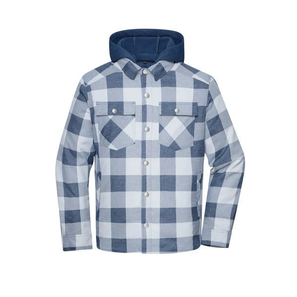 Giacca Workwear Check Shirt blu / XS - personalizzabile con logo