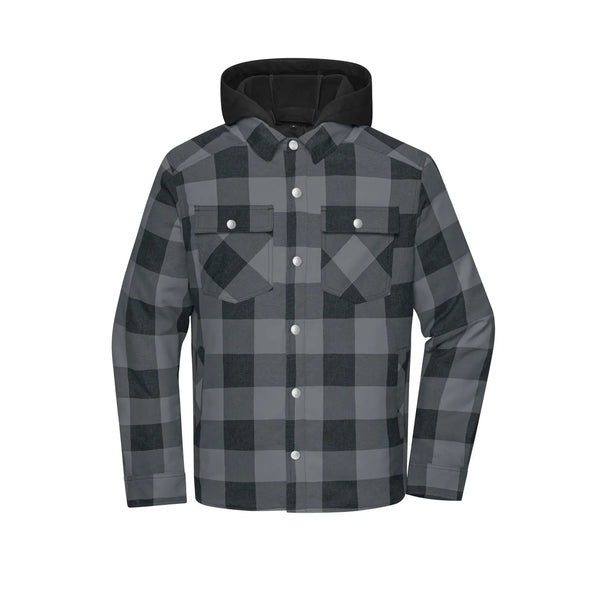 Giacca Workwear Check Shirt nero / XS - personalizzabile con logo