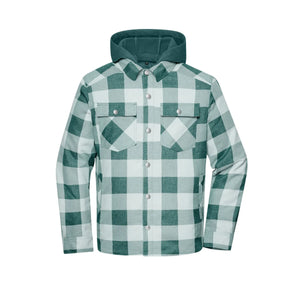 Giacca Workwear Check Shirt verde / XS - personalizzabile con logo