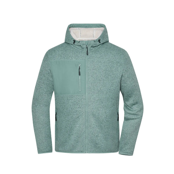 Giacca Workwear Knitted verde / XS - personalizzabile con logo