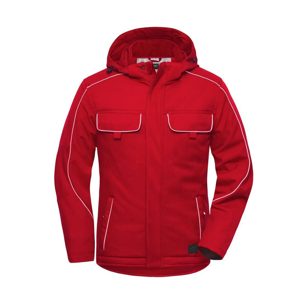 Giacca Workwear Softshell Padded - Solid rosso / XS - personalizzabile con logo