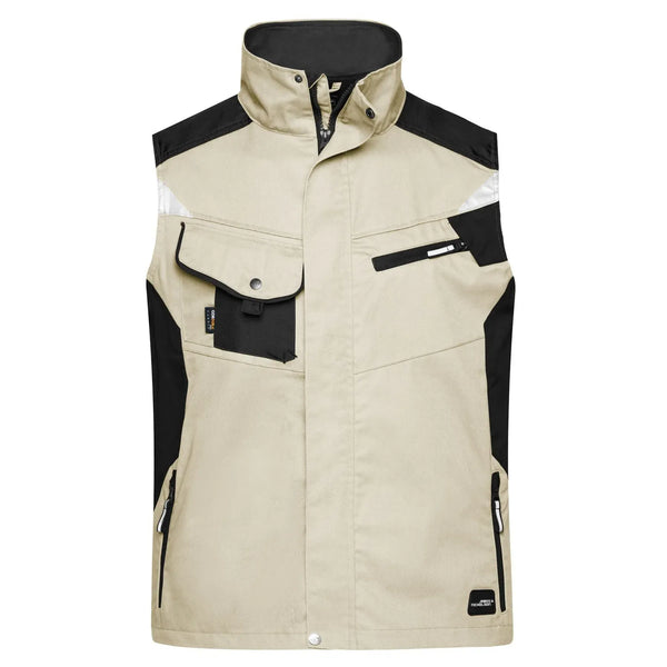 Giacca Workwear Vest - Strong beige / S - personalizzabile con logo