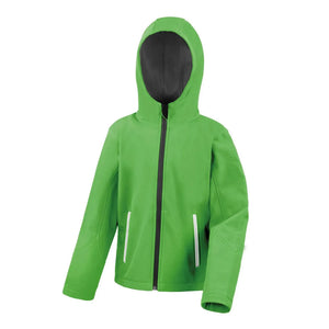Giacca Young Softshell verde / XL - personalizzabile con logo