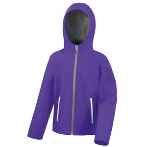 Giacca Young Softshell viola / XL - personalizzabile con logo