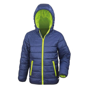 Giacca Youth Padded navy/lime / XL - personalizzabile con logo