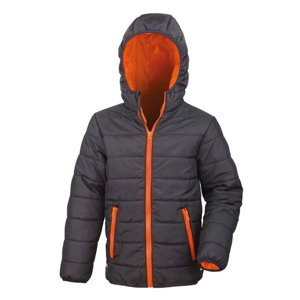 Giacca Youth Padded nero / XL - personalizzabile con logo