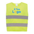 Gilet di sicurezza in PET riciclato GRS 3-6 anni giallo - personalizzabile con logo