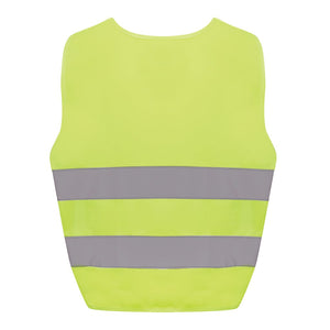 Gilet di sicurezza in PET riciclato GRS 3-6 anni giallo - personalizzabile con logo