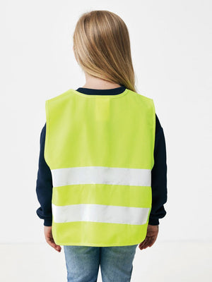 Gilet di sicurezza in PET riciclato GRS 3-6 anni giallo - personalizzabile con logo