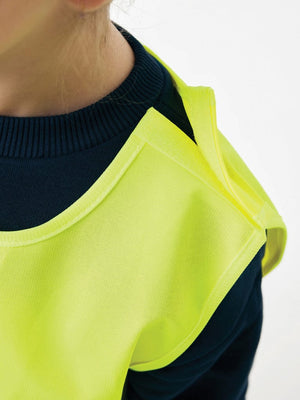 Gilet di sicurezza in PET riciclato GRS 3-6 anni giallo - personalizzabile con logo