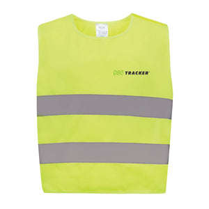 Gilet di sicurezza in PET riciclato GRS 3-6 anni giallo - personalizzabile con logo