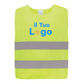 Gilet di sicurezza in PET riciclato GRS 7-12 anni giallo - personalizzabile con logo