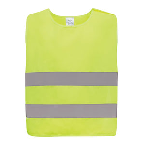 Gilet di sicurezza in PET riciclato GRS 7-12 anni giallo - personalizzabile con logo