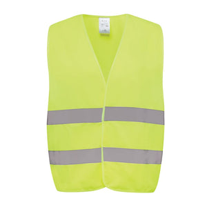 Gilet di sicurezza in PET riciclato GRS giallo - personalizzabile con logo