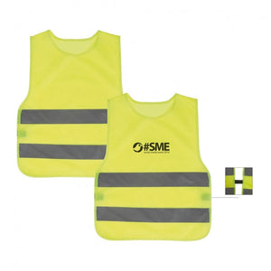 Gilet di sicurezza per bambini Giallo - personalizzabile con logo