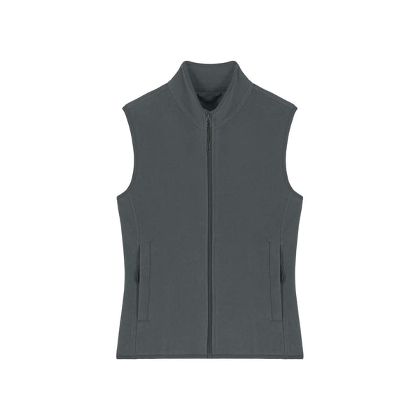 Gilet In Pile Donna Stella Quester grigio scuro / XS - personalizzabile con logo