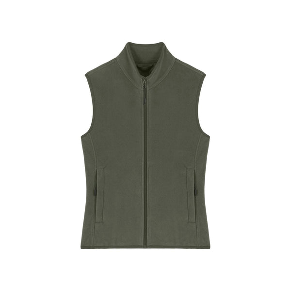 Gilet In Pile Donna Stella Quester kaki / XS - personalizzabile con logo