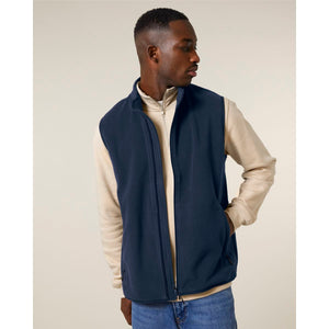 Gilet In Pile Uomo Stanley Quester blu navy / S - personalizzabile con logo