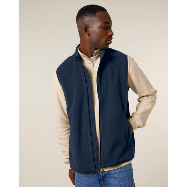 Gilet In Pile Uomo Stanley Quester blu navy / S - personalizzabile con logo