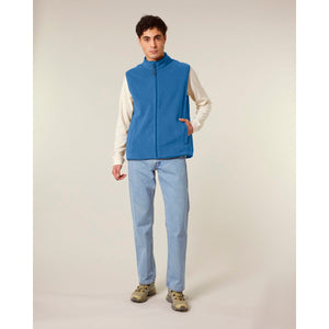 Gilet In Pile Uomo Stanley Quester blu / S - personalizzabile con logo