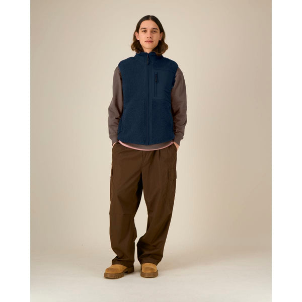 Gilet Sherpa Unisex Liner blu navy / XXS - personalizzabile con logo