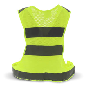 Gilet sportivo riflettente regolabile Giallo - personalizzabile con logo