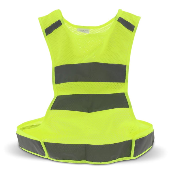 Gilet sportivo riflettente regolabile Giallo - personalizzabile con logo