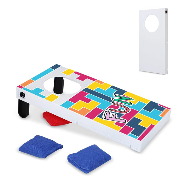 Gioco da tavolo con lancio di sacchetti Bianco - personalizzabile con logo