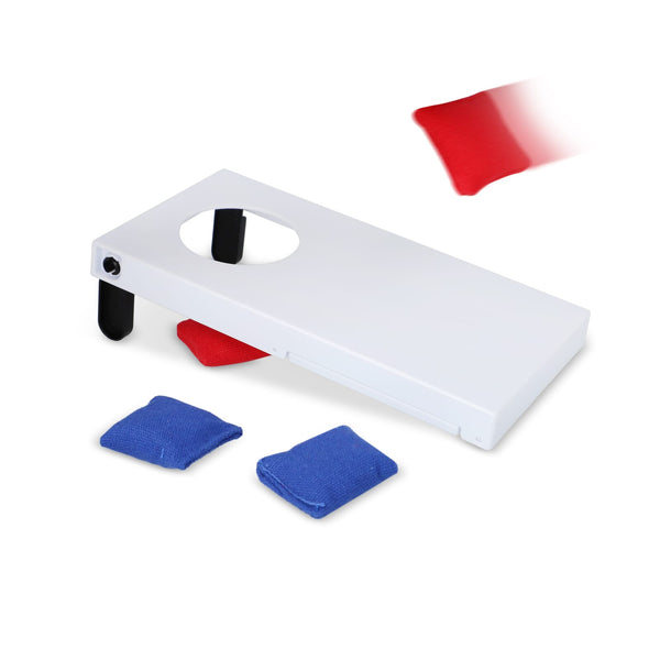 Gioco da tavolo con lancio di sacchetti Bianco - personalizzabile con logo
