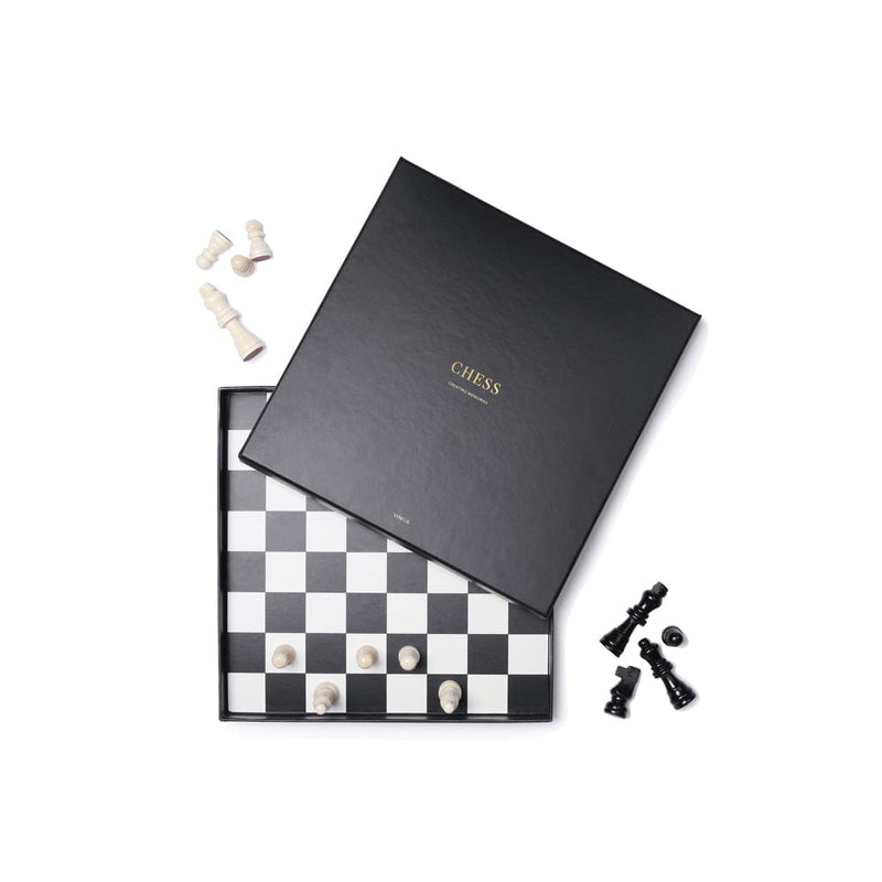 Gioco da tavolo VINGA Chess Coffee nero - personalizzabile con logo