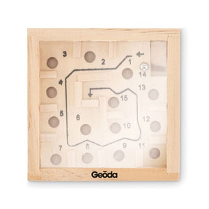 Gioco del labirinto in legno beige - personalizzabile con logo