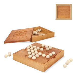 Gioco del solitario con biglie natural - personalizzabile con logo