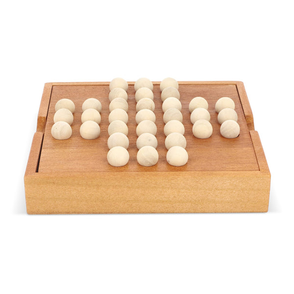 Gioco del solitario con biglie natural - personalizzabile con logo