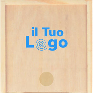 Gioco del tris in legno beige - personalizzabile con logo