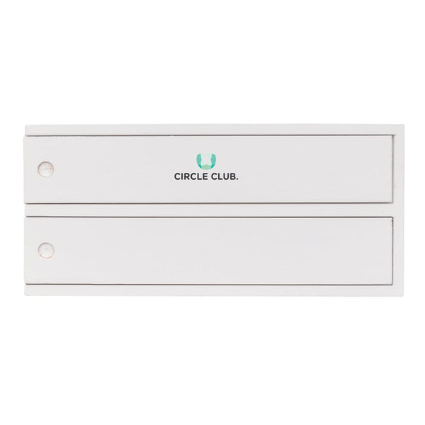 Gioco Deluxe Mikado/Domino in scatola di legno bianco - personalizzabile con logo