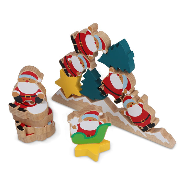 Gioco di equilibrio per Babbo Natale in legno FSC InSideOut assortiti - personalizzabile con logo