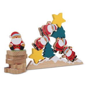 Gioco di equilibrio per Babbo Natale in legno FSC InSideOut assortiti - personalizzabile con logo