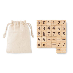 Gioco educativo in legno beige - personalizzabile con logo