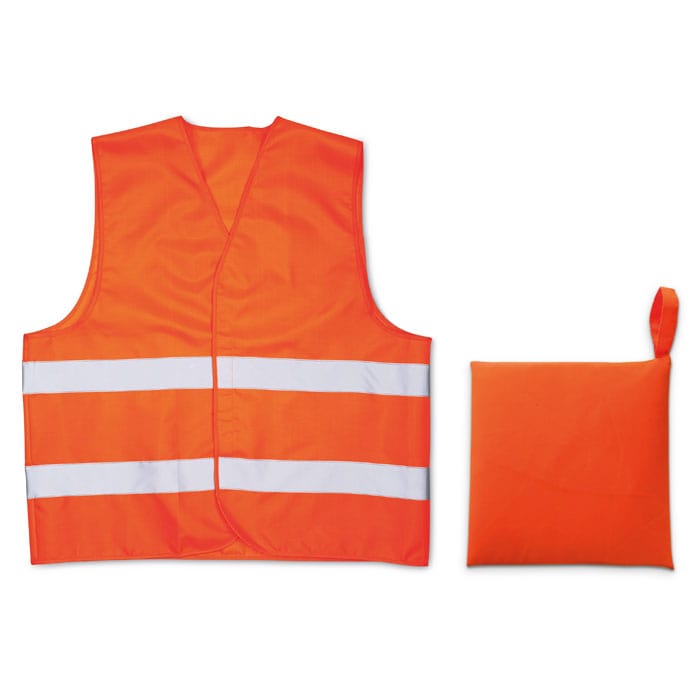 Giubbetto alta visibilità arancione - personalizzabile con logo