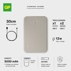 GP B+ Serie Powerbank 5000 mAh - personalizzabile con logo