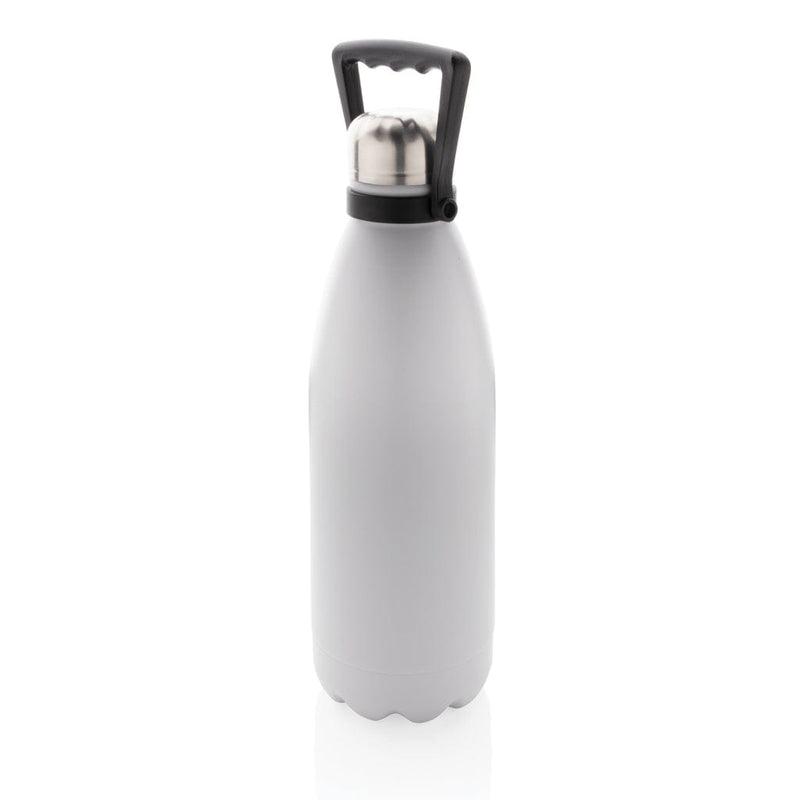 Grande bottiglia termica da 1,5L bianco - personalizzabile con logo
