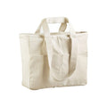 Grande Shopper con doppio manico e tasche beige - personalizzabile con logo