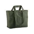 Grande Shopper con doppio manico e tasche verde - personalizzabile con logo