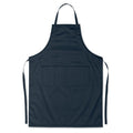 Grembiule da cucina con pettorina blu navy - personalizzabile con logo