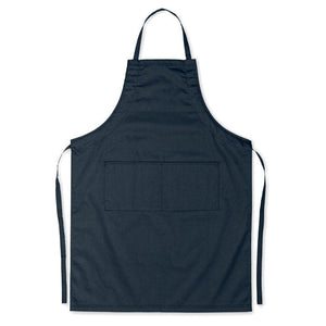 Grembiule da cucina con pettorina blu navy - personalizzabile con logo