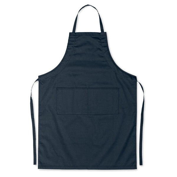 Grembiule da cucina con pettorina blu navy - personalizzabile con logo