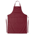 Grembiule da cucina con pettorina bordeaux - personalizzabile con logo