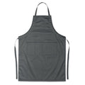 Grembiule da cucina con pettorina grigio - personalizzabile con logo