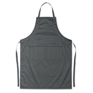 Grembiule da cucina con pettorina grigio - personalizzabile con logo